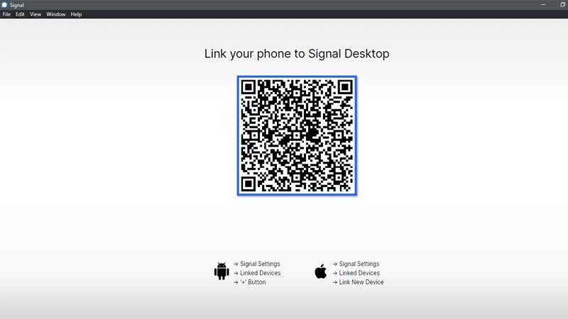 Signal Qr Code On Desktop Signal Dekstop News