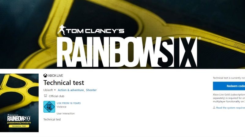 Rainbow Six [Codenamed] Parasite Official Technical Test