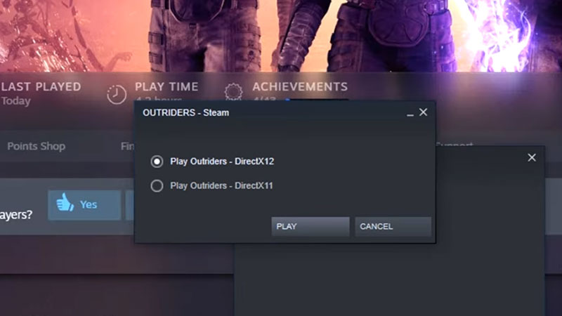 Outriders Directx 11 или Directx 12