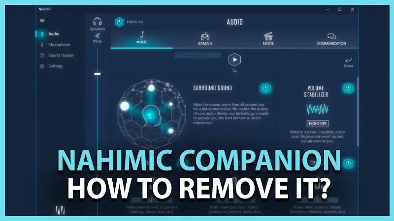 how to remove nahimic companion