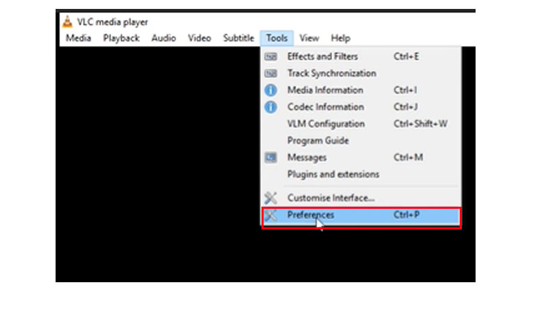 how to change preferences in vlc