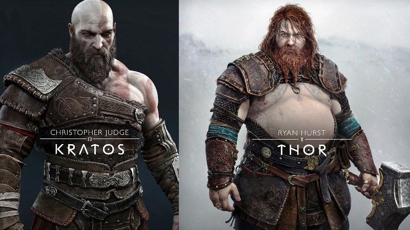 God Of War Ragnarok Character Images Show Off Kratos Atreus Thor Tyr  And Angrboða  GameSpot
