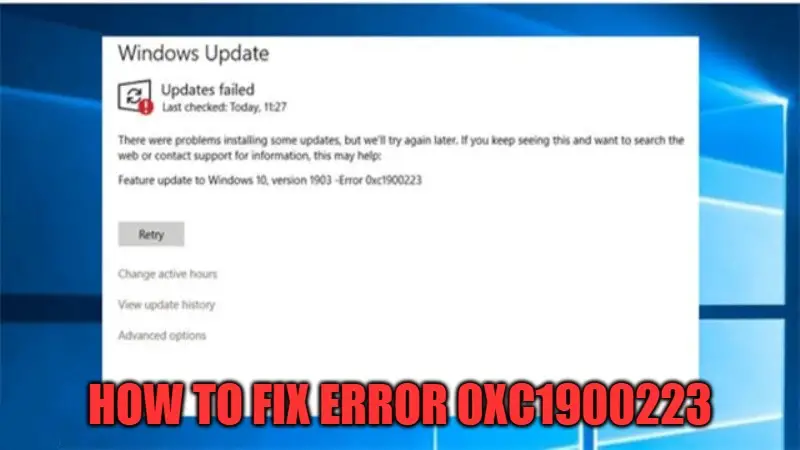 Как исправить ошибку 0xc1900223 в Windows 10