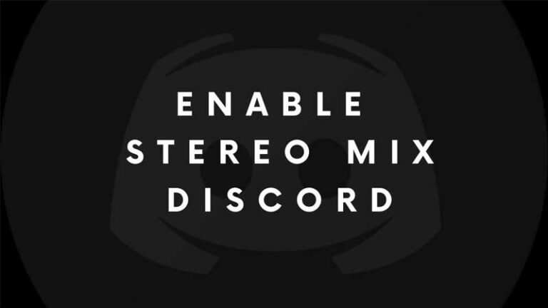 Discord Stereo Mix Settings Guide