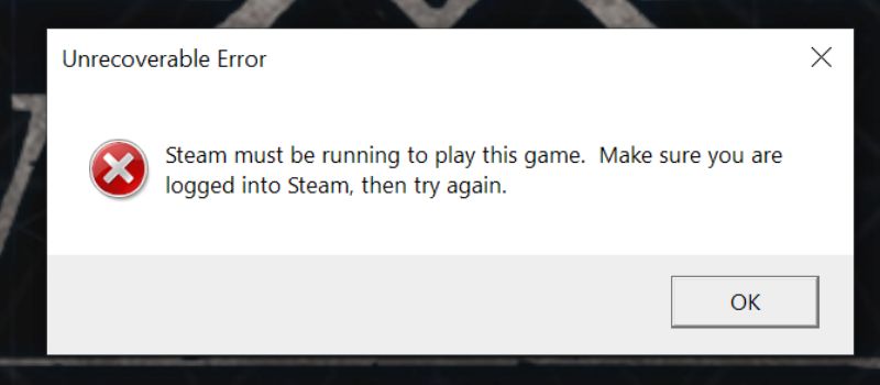 Steam Must Be Running To Play This Game[FIX] 