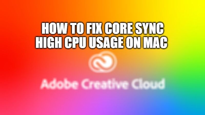 how to disable core sync on mac