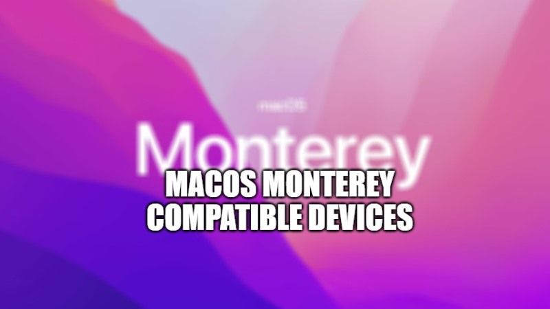 устройства, совместимые с macos monterey