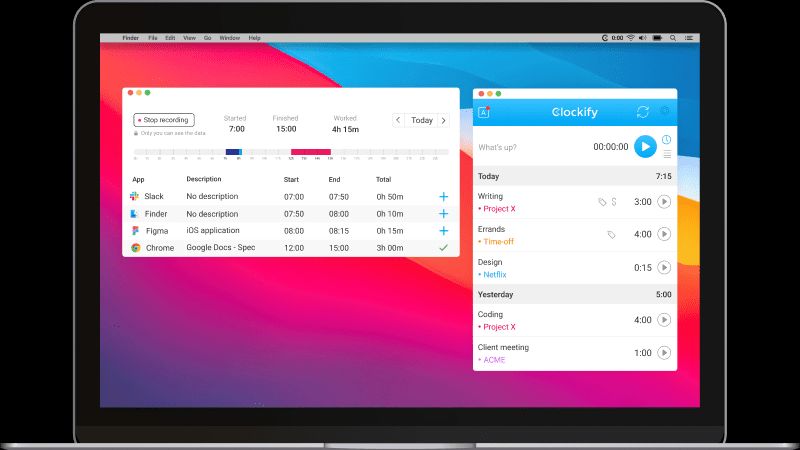 clockify загрузить программное обеспечение для отслеживания времени для Mac