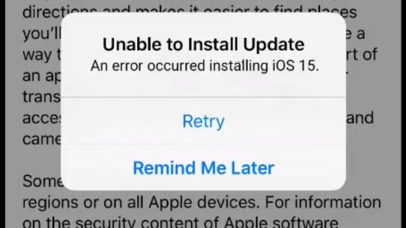 Why Is There An Error Installing IOS How To Fix