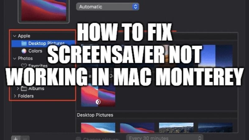 mac os screensaver fails to activate