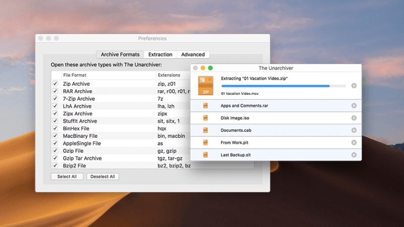 uncompress rar on mac