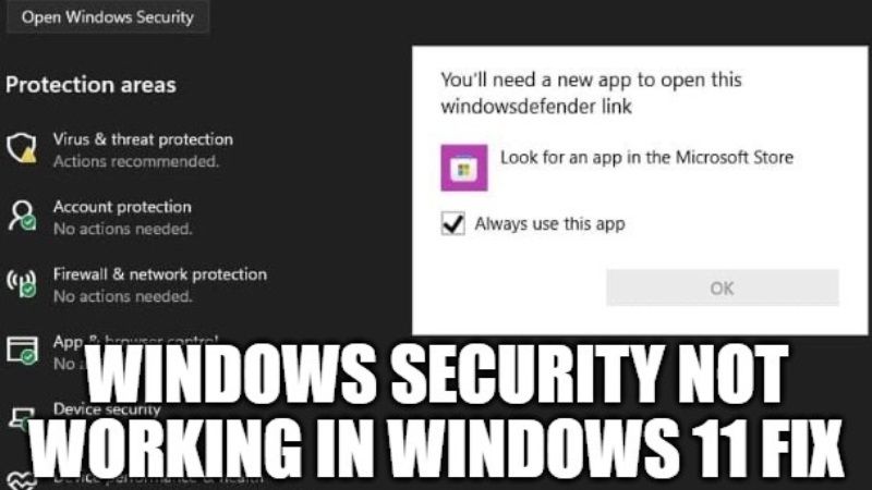 windows security not working in windows 11 fix