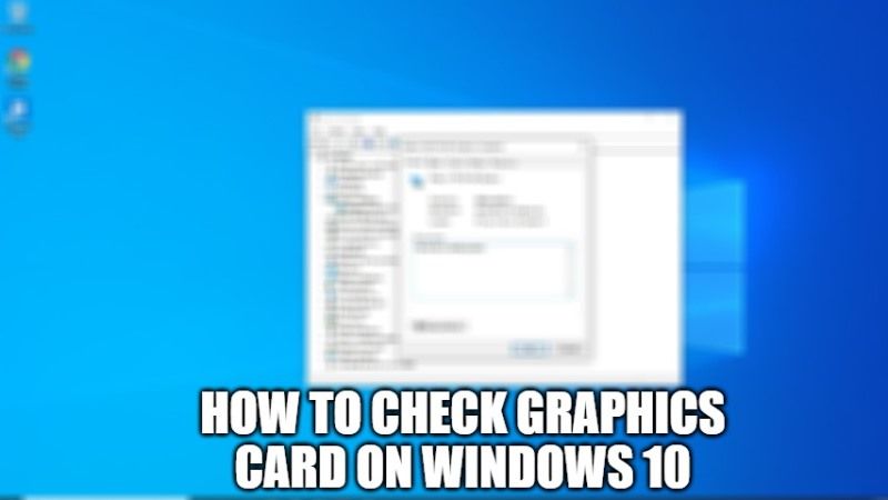 where to check video card in windows 10