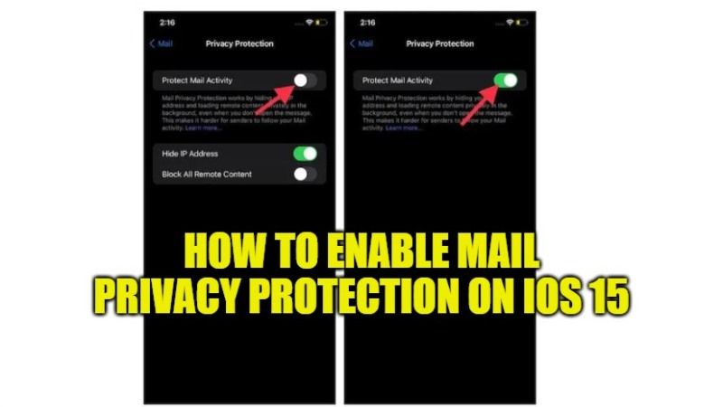 как включить защиту конфиденциальности почты на ios 15
