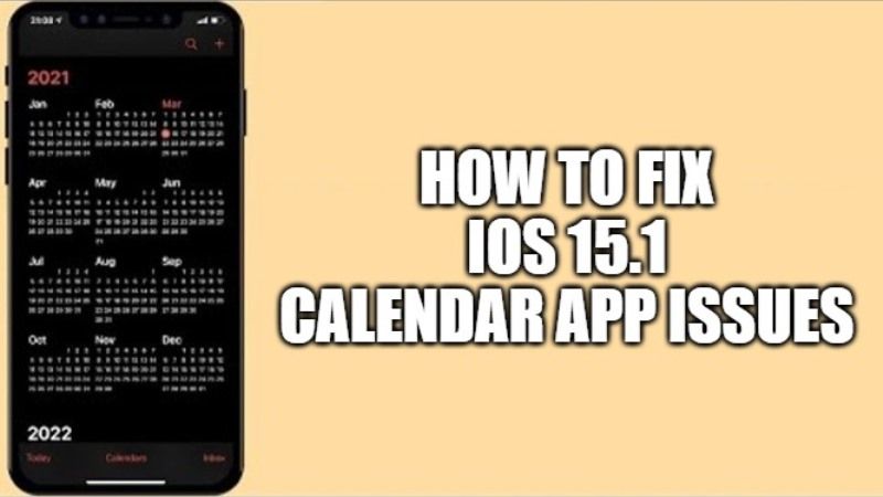 how to fix ios 15.1 calendar app issues