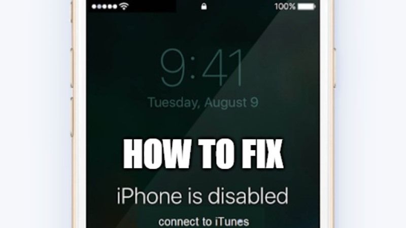 how to fix iphone is disabled connect to itunes error