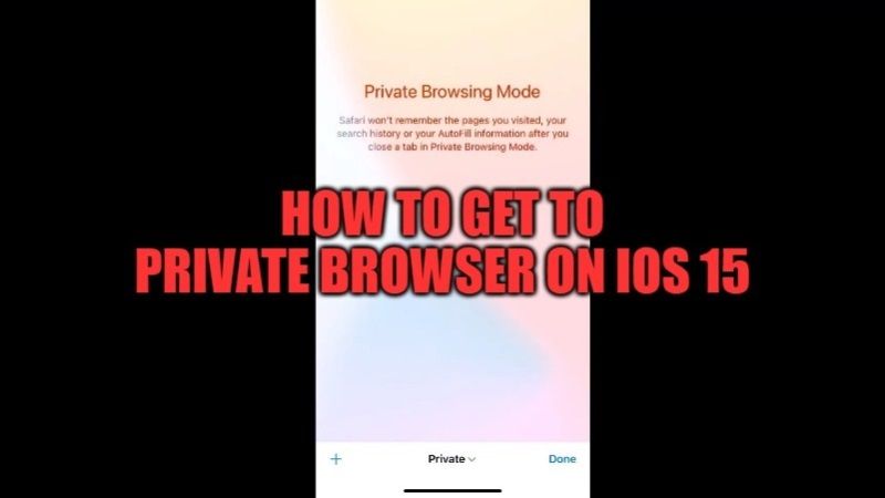 как зайти в приватный браузер на ios 15