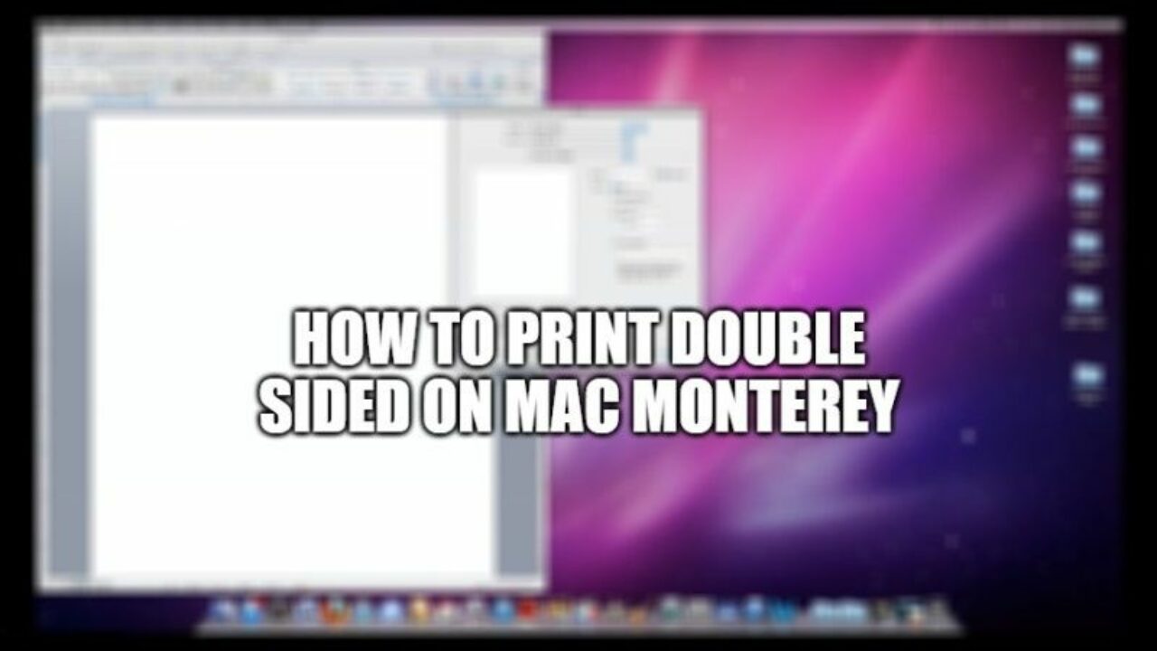 how to make sure not printing double sided on mac word