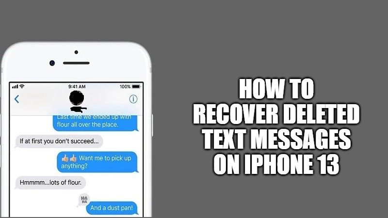 how to recover deleted text messages on iPhone 13