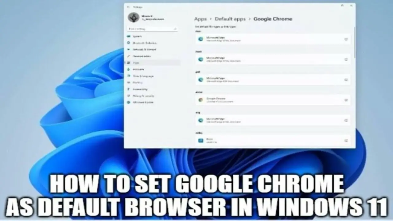 How to set google chrome as default