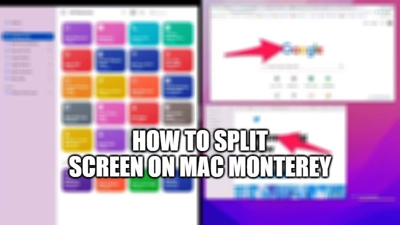 как разделить экран на маке монтерей