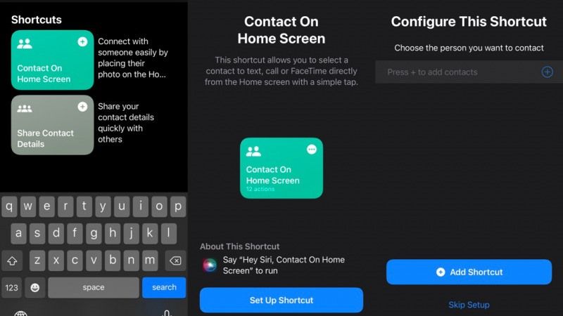 how to add contacts to home screen on iphone 13