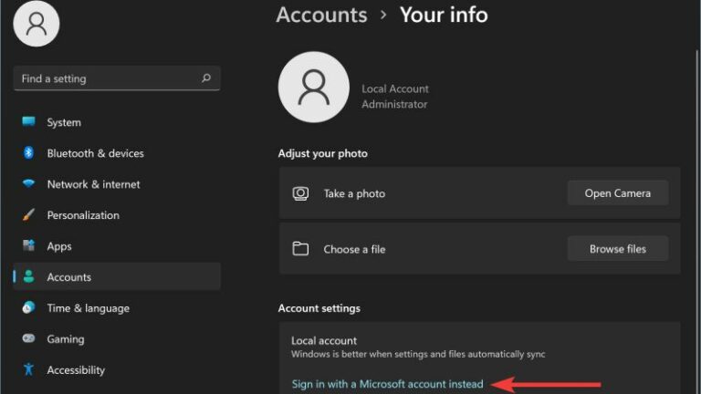 How to Link Local Account with Microsoft Account in Windows 11