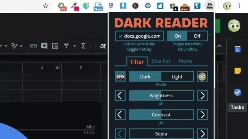 dark reader google chrome