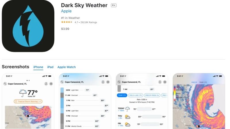 погода темное небо лучшее приложение погоды для iphone