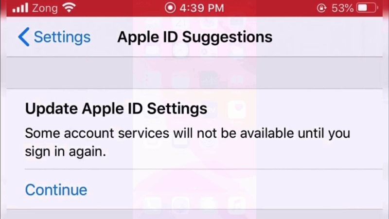 исправить проблему зависания настроек Apple ID на iphone