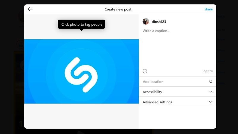 how to post photos on instagram from pc
