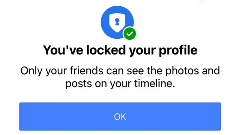 How to lock facebook profile