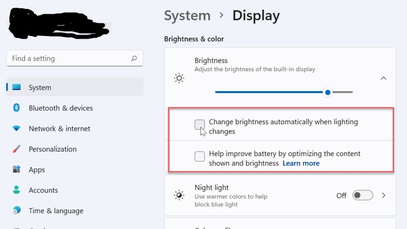 is adaptive brightness good for battery