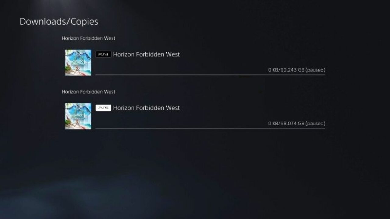 Horizon Forbidden West PS5 file size and pre-load dates revealed