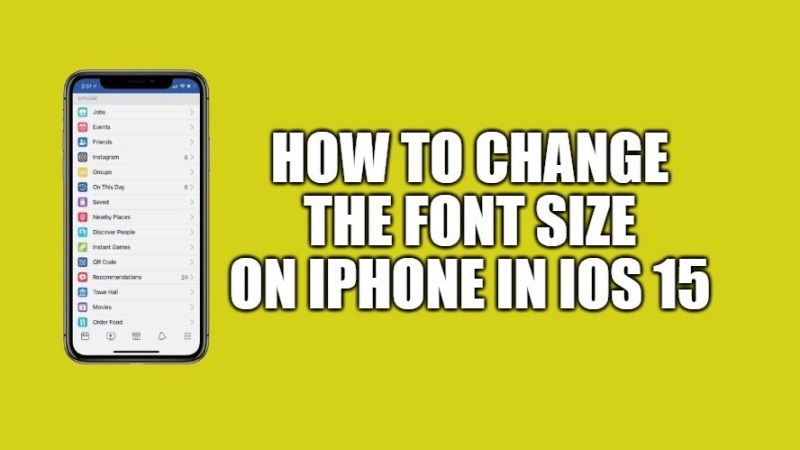 как изменить размер шрифта на айфоне в ios 15