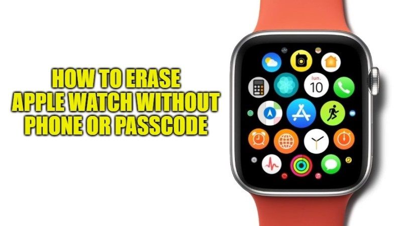 Erase apple watch online without phone