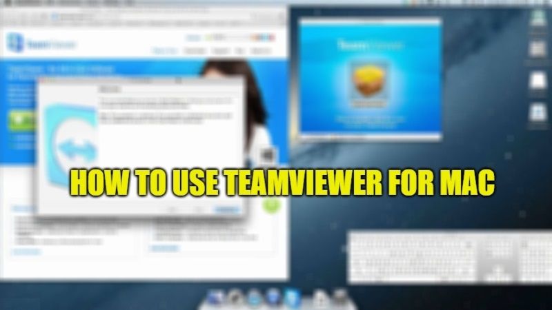 how to use teamviewer for mac