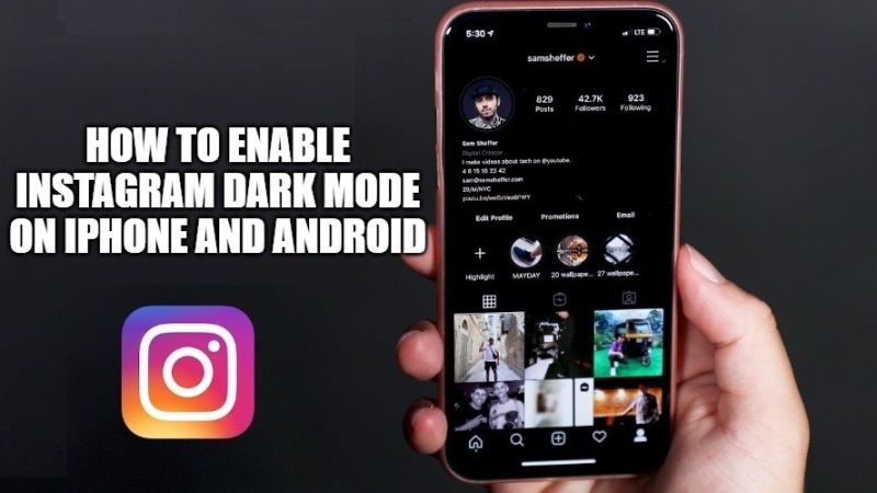 enable instagram dark mode on iphone and android