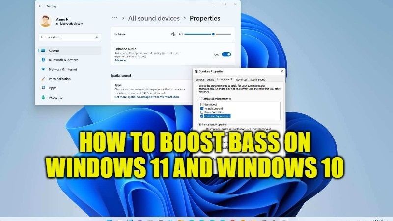как усилить басы на виндовс 11 и виндовс 10