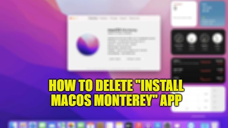 как удалить приложение установки macos monterey