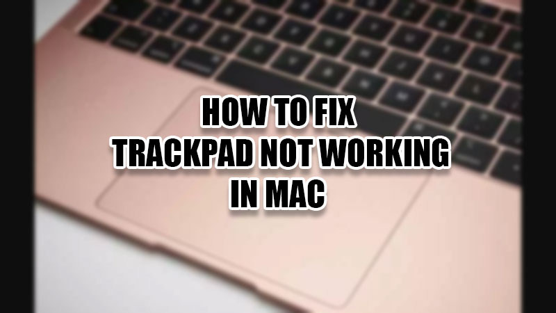 how to fix trackpad not working on mac