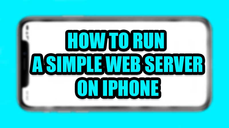 how to run simple web server on iphone