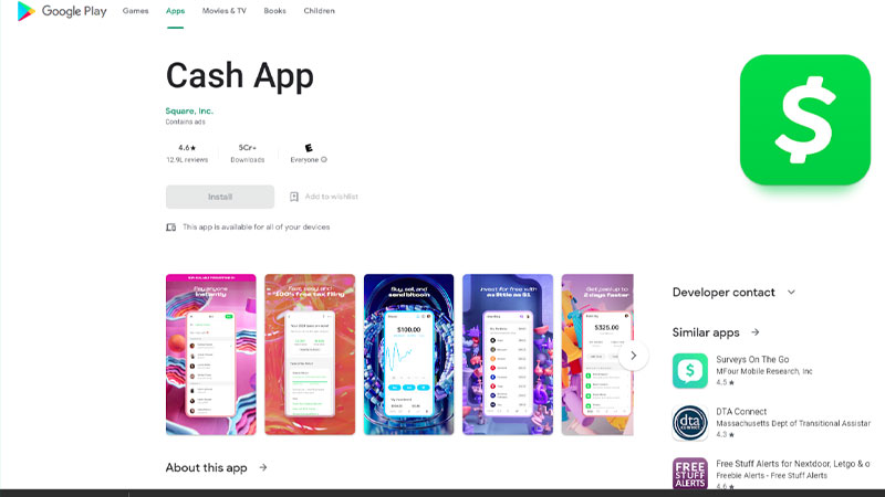 google play store cash app download for pc