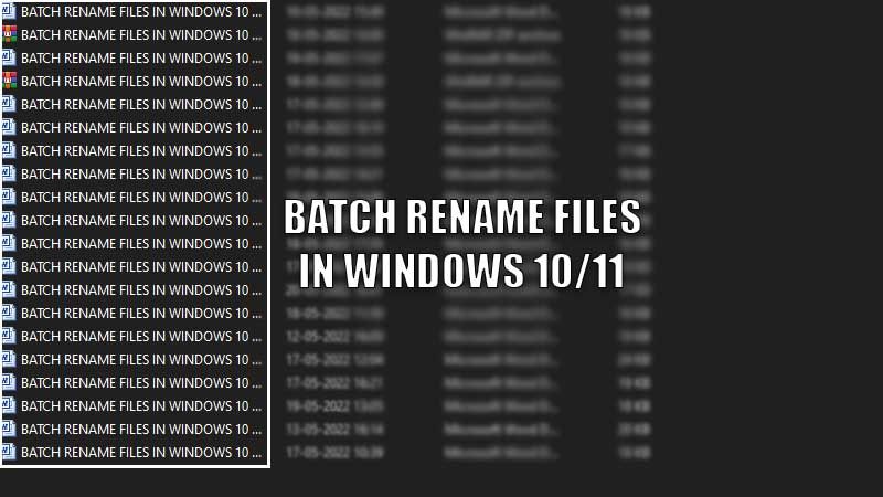 rename multiple files in windows 10