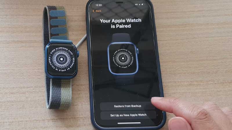 восстановить Apple Watch с помощью приложения Watch на iPhone