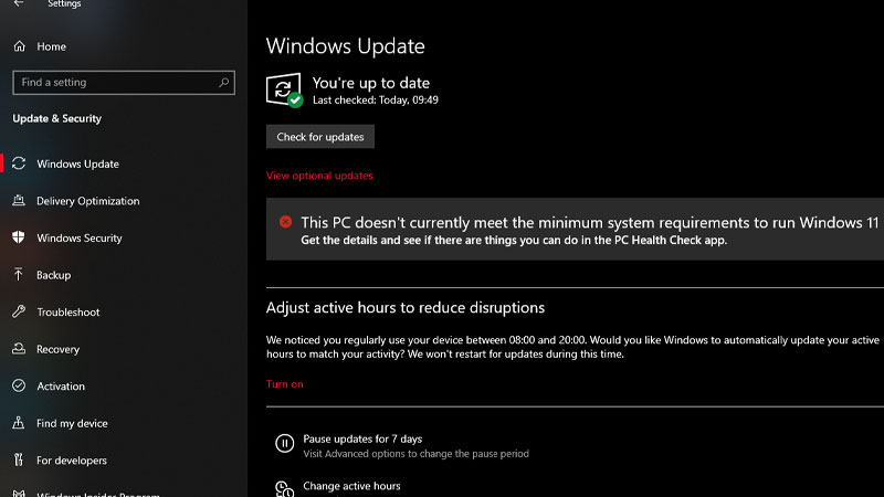 Обновите Windows 10, чтобы исправить неработающее меню «Пуск»