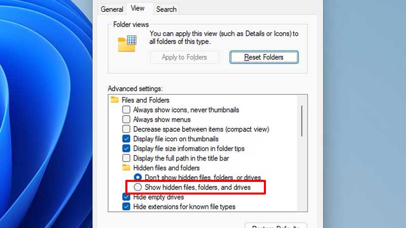 Show hide hidden file. Show hidden folders Windows 11.