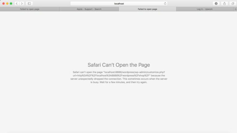 safari error composing block page