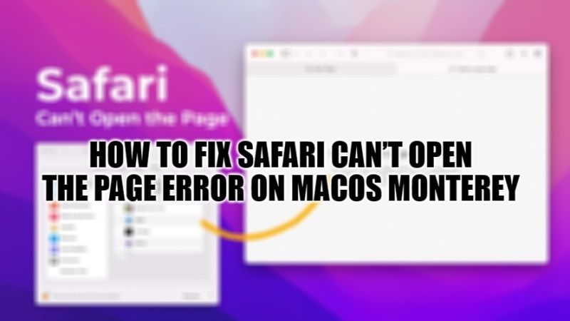 safari can't open the page mac