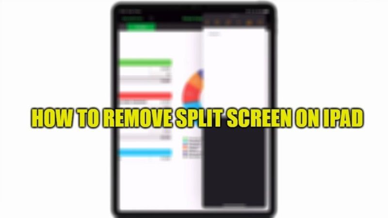 undo split screen on ipad